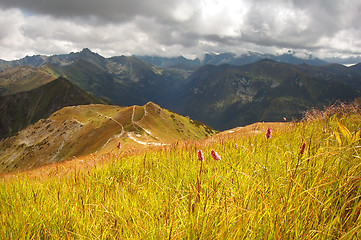 Image showing Mountains stormy landscape