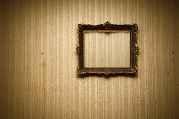 Image showing Old frame on retro wall