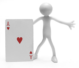 Image showing Holding a card