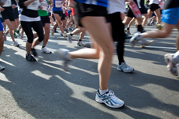 Image showing Running fast, marathon