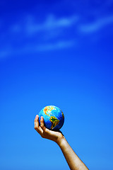 Image showing Earth globe in hands. Conceptual image