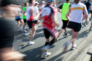 Image showing Running fast, marathon