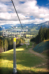 Image showing A chair-lift