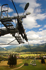 Image showing A chair-lift