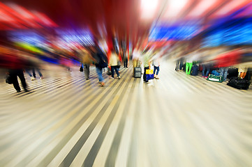 Image showing Airport rush abstract