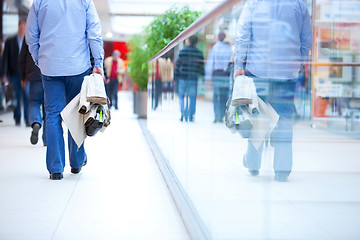 Image showing People in rush in shopping mall