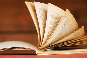 Image showing Open book in retro style