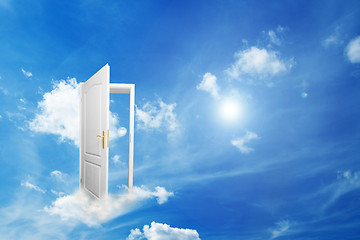 Image showing Door to new world. Hope, success, new way concepts