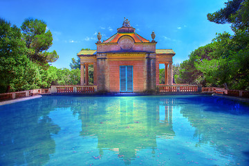 Image showing Summer park with water pool
