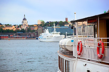 Image showing Stockholm, Sweden in Europe. Ship and architecture