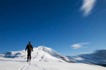 Image showing Winter mountain climbing