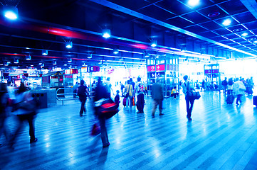 Image showing Railway station rush