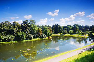 Image showing Colorful autumn summer park