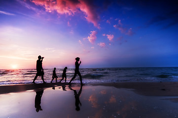 Image showing Family walk