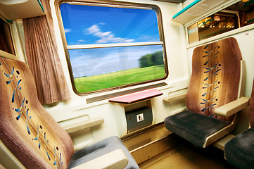 Image showing Travel in comfortable train.