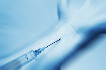 Image showing Injection of a drug in a vein