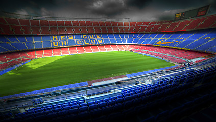 Image showing  The Camp Nou stadium in Barcelona, Spain