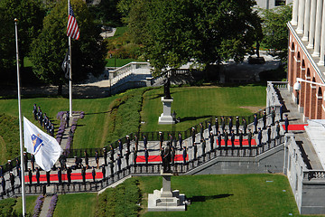 Image showing Red Carpet and soldiers