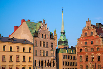Image showing Old town buildings in Stockholm, Sweden