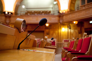 Image showing A classic interior of parliament