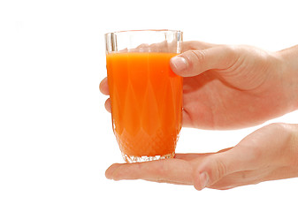 Image showing Hand with fruit juice