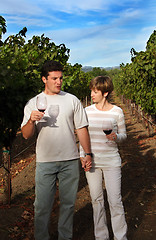 Image showing Couple at vineyard