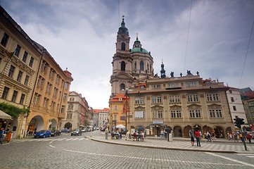 Image showing Prague. Malostranske square, St. Nicholas Church