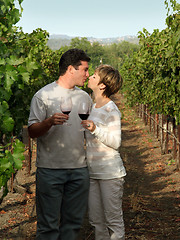 Image showing Couple at vineyard