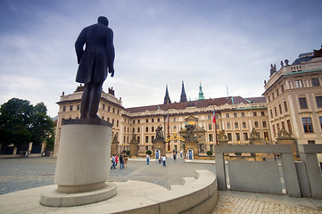 Image showing Jan Masaryk monument at Prague's castle,