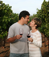 Image showing Couple at vineyard