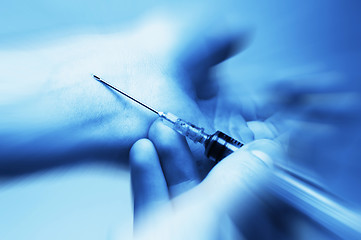 Image showing Injection of a drug in a vein