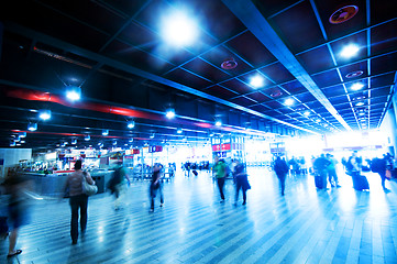 Image showing Railway station rush