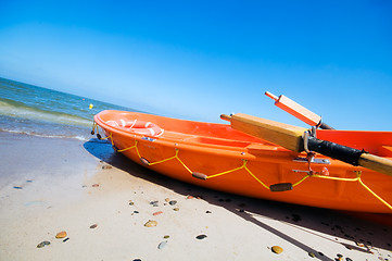 Image showing Orange rescue boat 