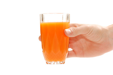 Image showing Hand with fruit juice