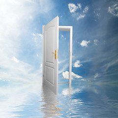 Image showing Door to new world. Hope, success, new way concepts