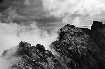 Image showing Stormy mountains landscape