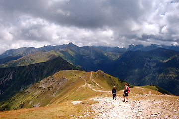 Image showing Mountains stormy landscape