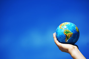 Image showing Earth globe in hands. Conceptual image