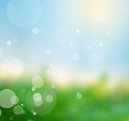 Image showing Nature blur summer background. 