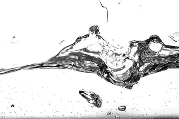 Image showing Black and white water splash