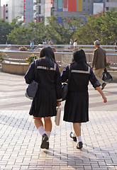 Image showing Japanese schoolgirls