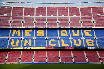Image showing  The Camp Nou stadium in Barcelona, Spain