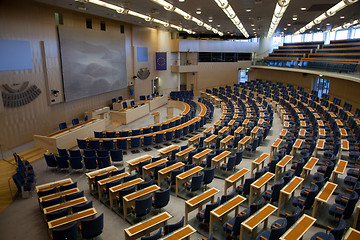 Image showing Interior of Swedish parliament in Stockholm