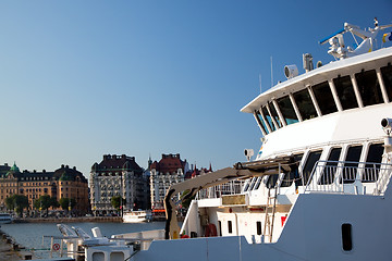 Image showing Stockholm, Sweden in Europe. Ship and architecture