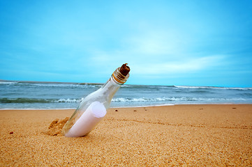 Image showing Message in the bottle