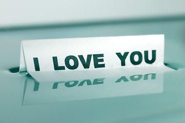 Image showing I LOVE YOU message concept