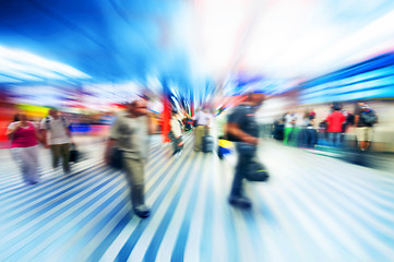 Image showing Airport rush abstract