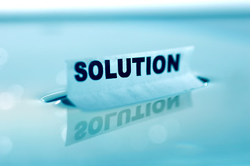 Image showing SOLUTION concept