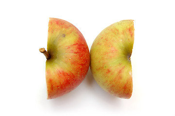 Image showing Two apple halves