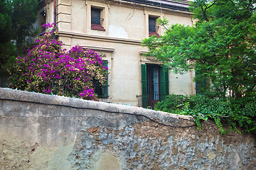 Image showing Park Guell, view on Barcelona, Spain